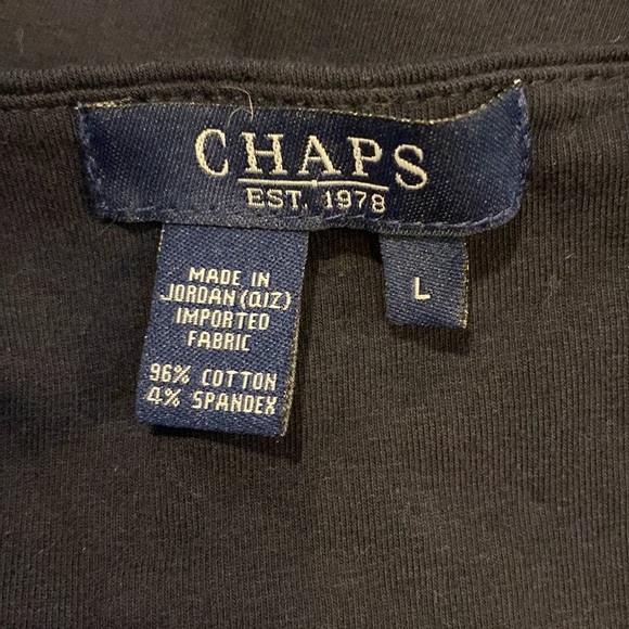 Chaps Navy Size large halter top with scoop back - Picture 6 of 6